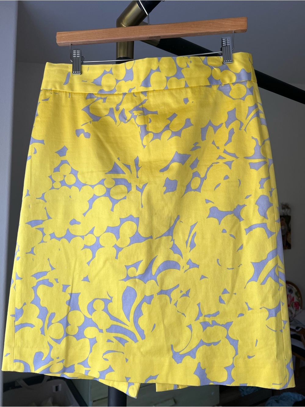 JCrew Yellow Floral Print Women’s Pencil Skirt